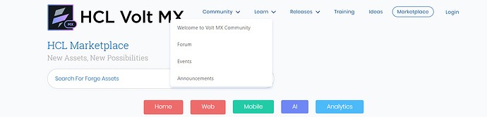 Marketplace page