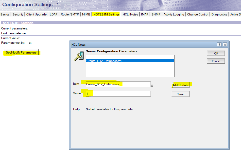 Notes.ini Settings - Domino Forum - HCLSoftware Digital Solutions Community